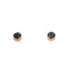 9ct Yellow Gold Bezel Set Sapphire Stud Earrings