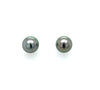 9ct White Gold Tahitian Round 8mm Stud Earrings