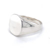 Sterling Silver Oval Plain Signet Ring 