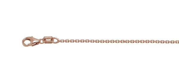 9ct Rose Gold Diamond Cut Oblong Trace Chain 45cm