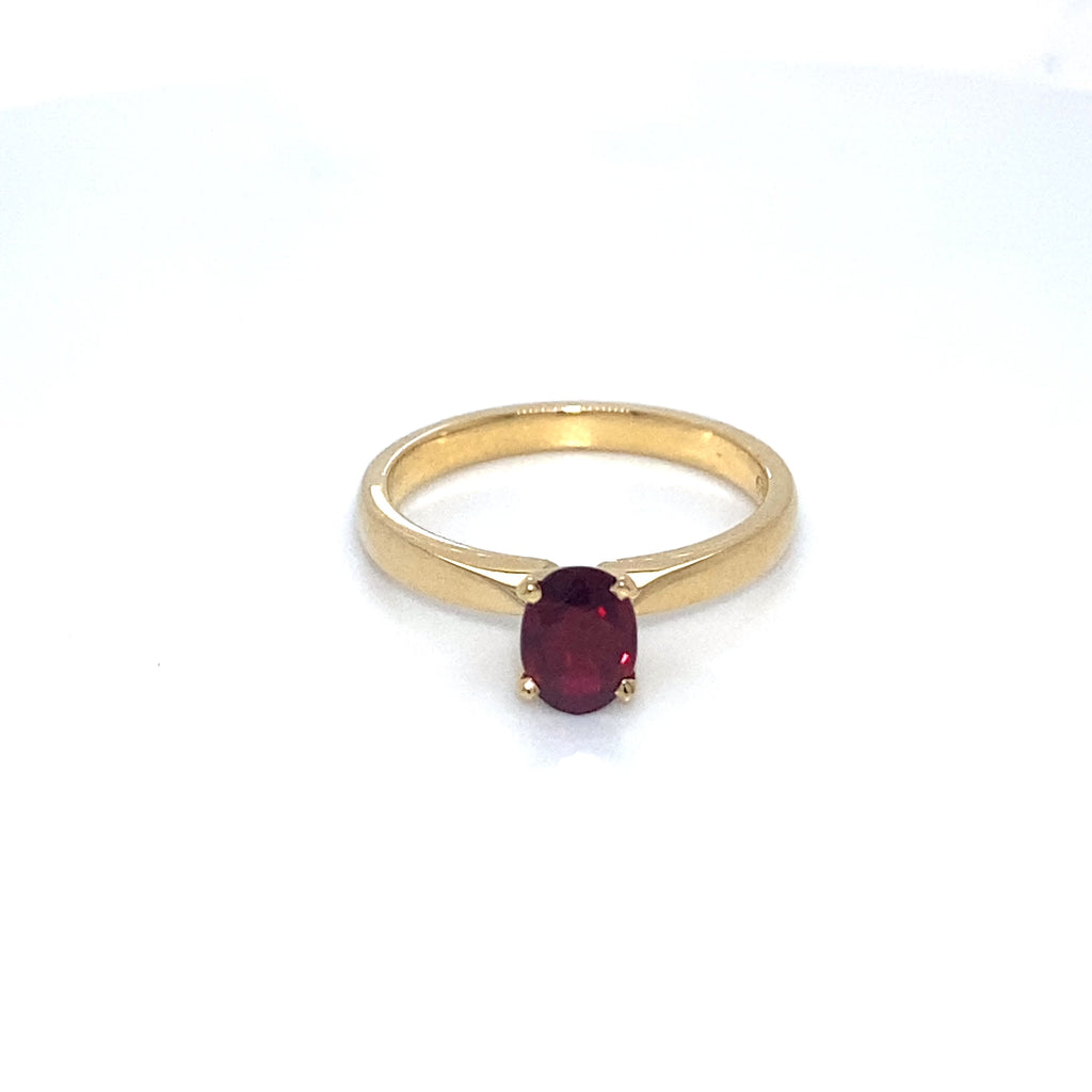 18ct Yellow Gold Ruby Ring