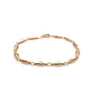 9ct Yellow Gold Fancy Oval Bar Link Bracelet