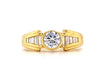 18ct Yellow Gold Art Deco Inspired Diamond Engagement Ring