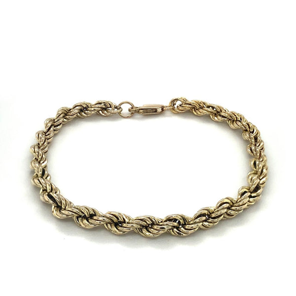 9ct Yellow Gold Rope Design Bracelet