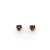 9ct Yellow Gold Garnet Stud Earrings