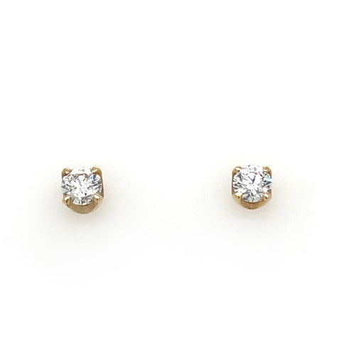 9ct Yellow Gold Diamond Studs