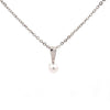 9ct White Gold Cultured Pearl Pendant