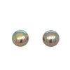 14ct yellow gold Black Freshwater Pearl Stud Earrings