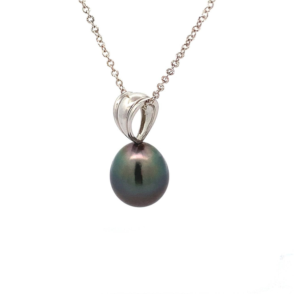 18ct White Gold Tahitian Pearl Pendant