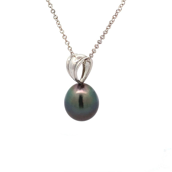 18ct White Gold Tahitian Pearl Pendant