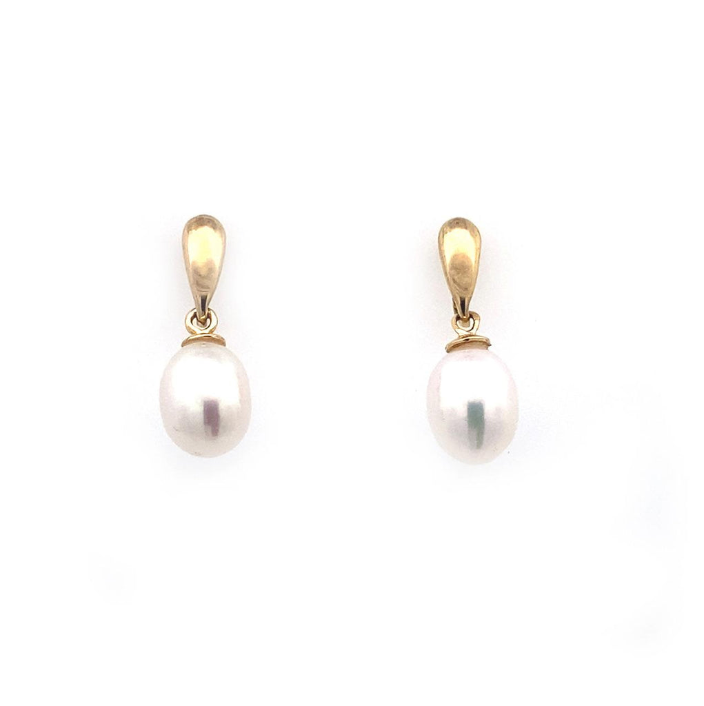 9ct yellow gold Freshwater Pearl Drop Earrings