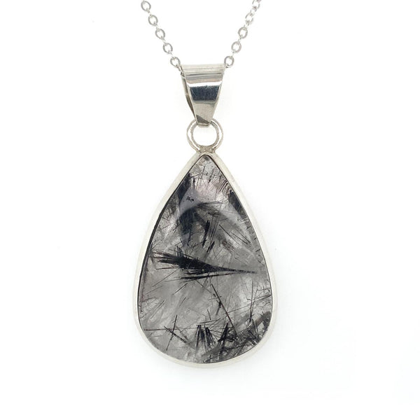 Sterling Silver Tourmalated Quartz Pendant