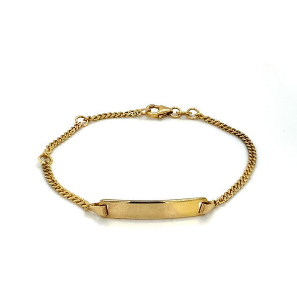  	9ct Yellow Gold Babies ID Bracelet