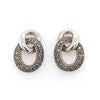  	Sterling Silver 2x Oval Loop Marcasite Stud Earrings 