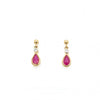 Pink Ruby Diamond Earrings