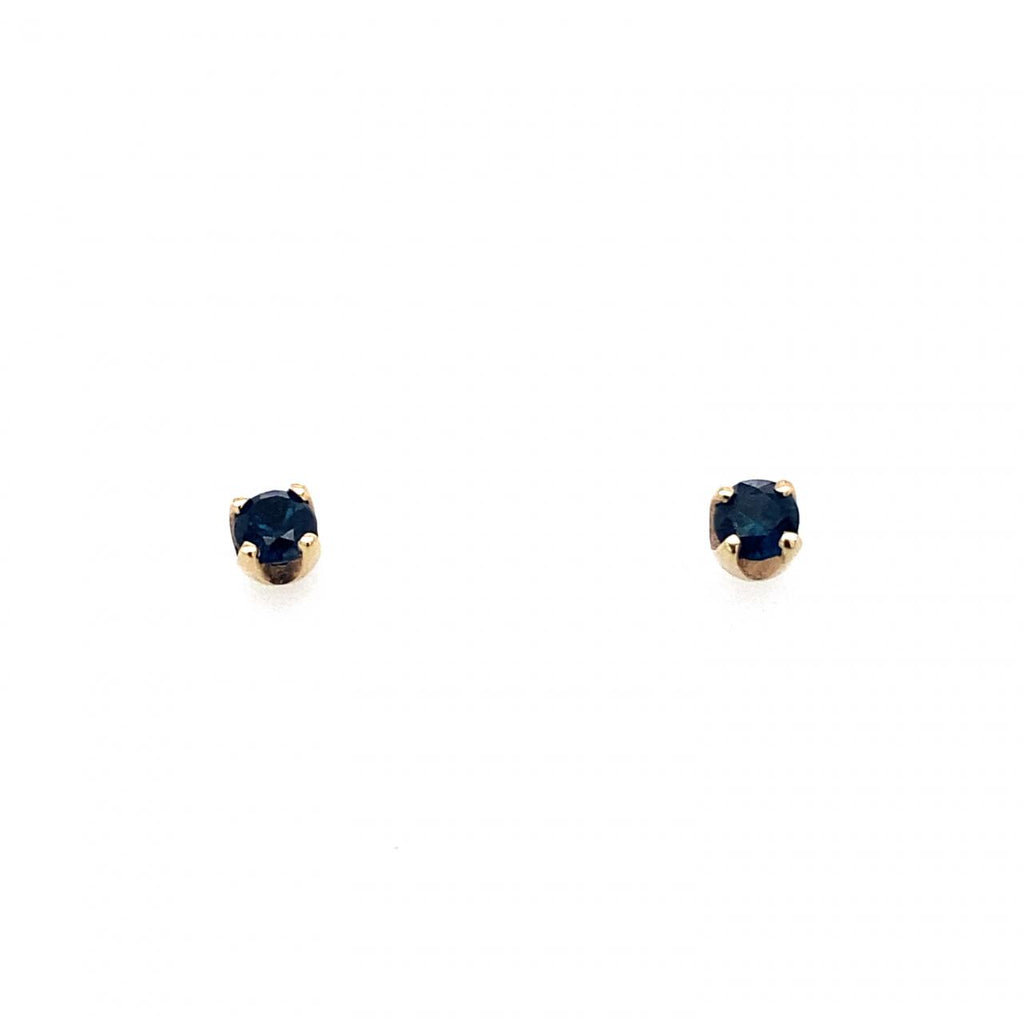 9ct Yellow Gold Small Sapphire stud Earrings