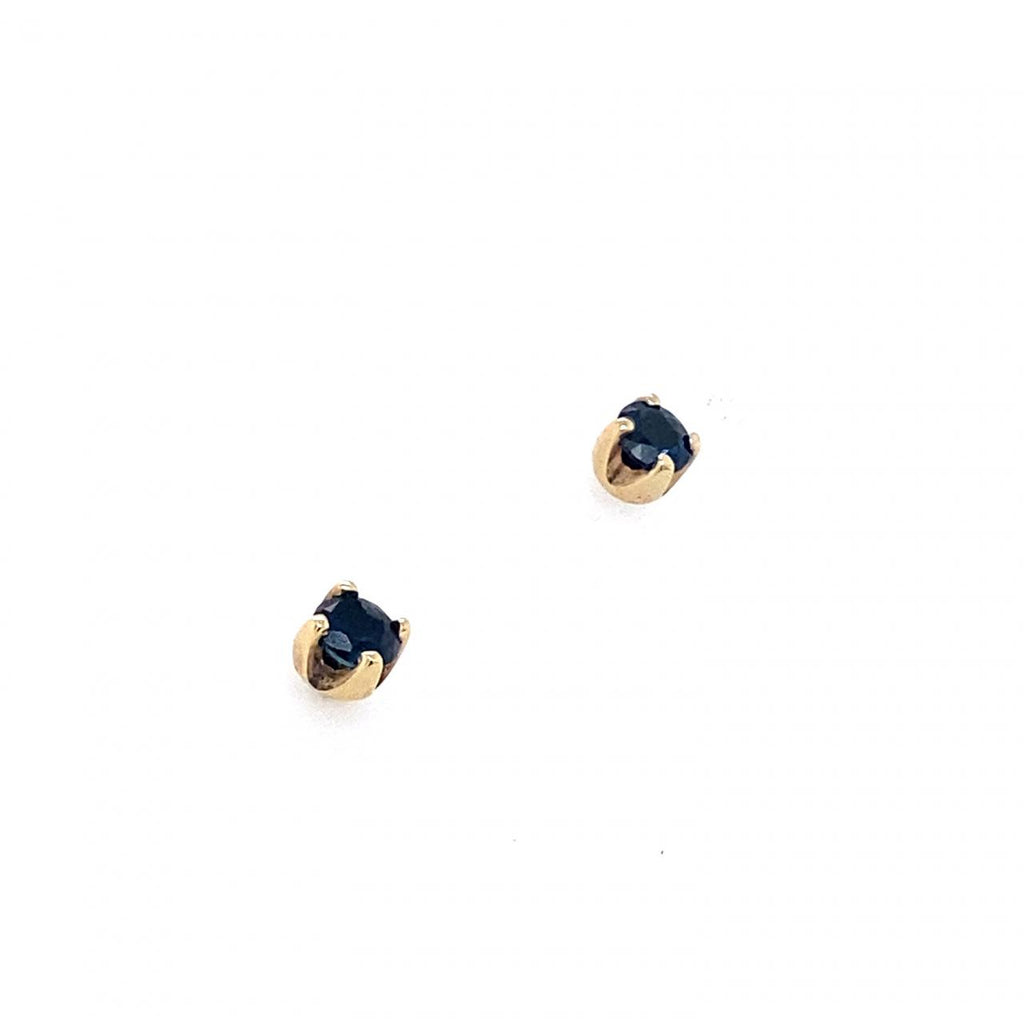 9ct Yellow Gold Small Sapphire stud Earrings