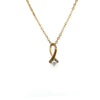  	9ct 2tone Simple Diamond Set Pendant