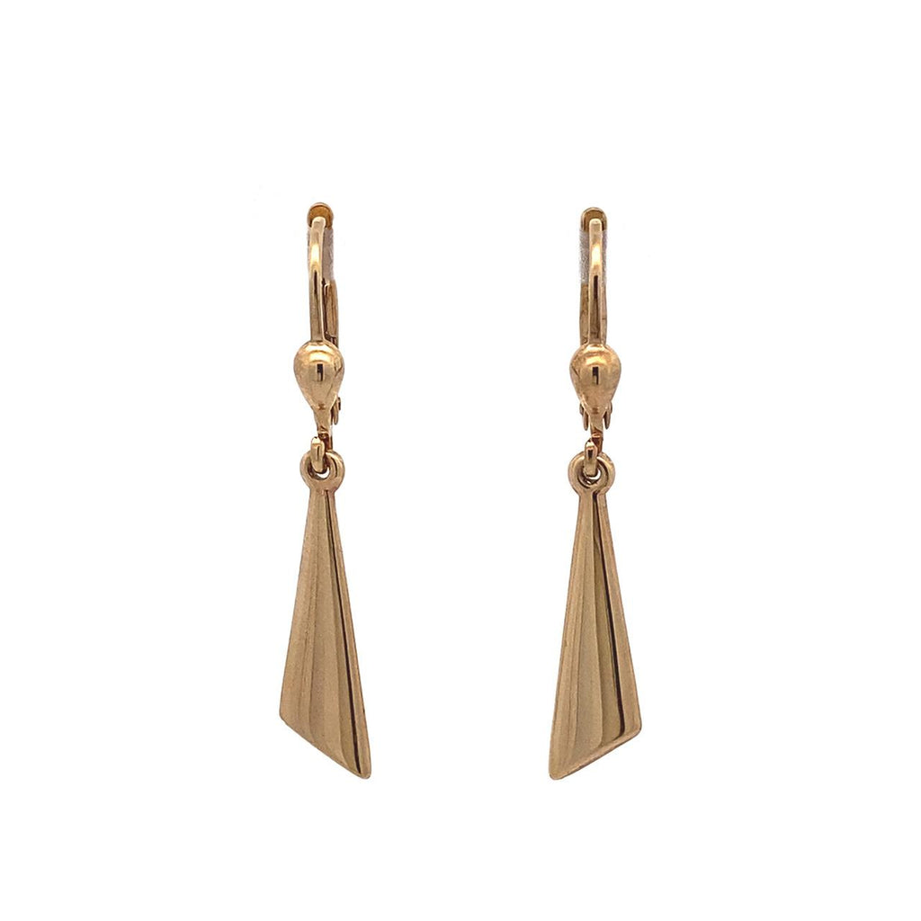  	9ct Yellow Gold Long Drop Earrings