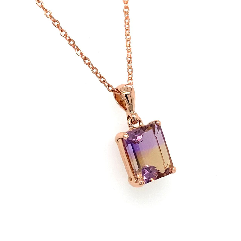 9ct Rose Gold Ametrine Pendant