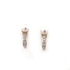 9ct 2tone Freshwater Pearl & Diamond Stud Earrings 
