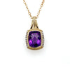 Amethyst And Diamond Enhancer Pendant