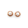 9ct Rose Gold Cultured Pearl Studs