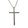 Sterling Silver large marcasite set cross with extendable box chain included