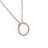 9ct Rose Gold Circular Cubic Zirconia Pendant 