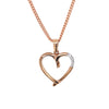 9ct Rose Gold Diamond Heart Pendant
