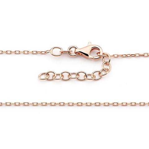 Sterling silve/14ct rose gold plated 45cm chain + 3cm extender