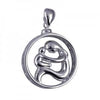  	Sterling Silver Mother & Child Wheel Pendant