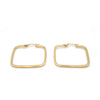  	9ct Yellow Gold Square Hoop Earrings