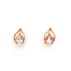 9ct Rose Gold Pear Cut Morganite Stud Earrings 
