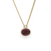 9ct Yellow Gold Rhodalite Garnet & Diamond Pendant