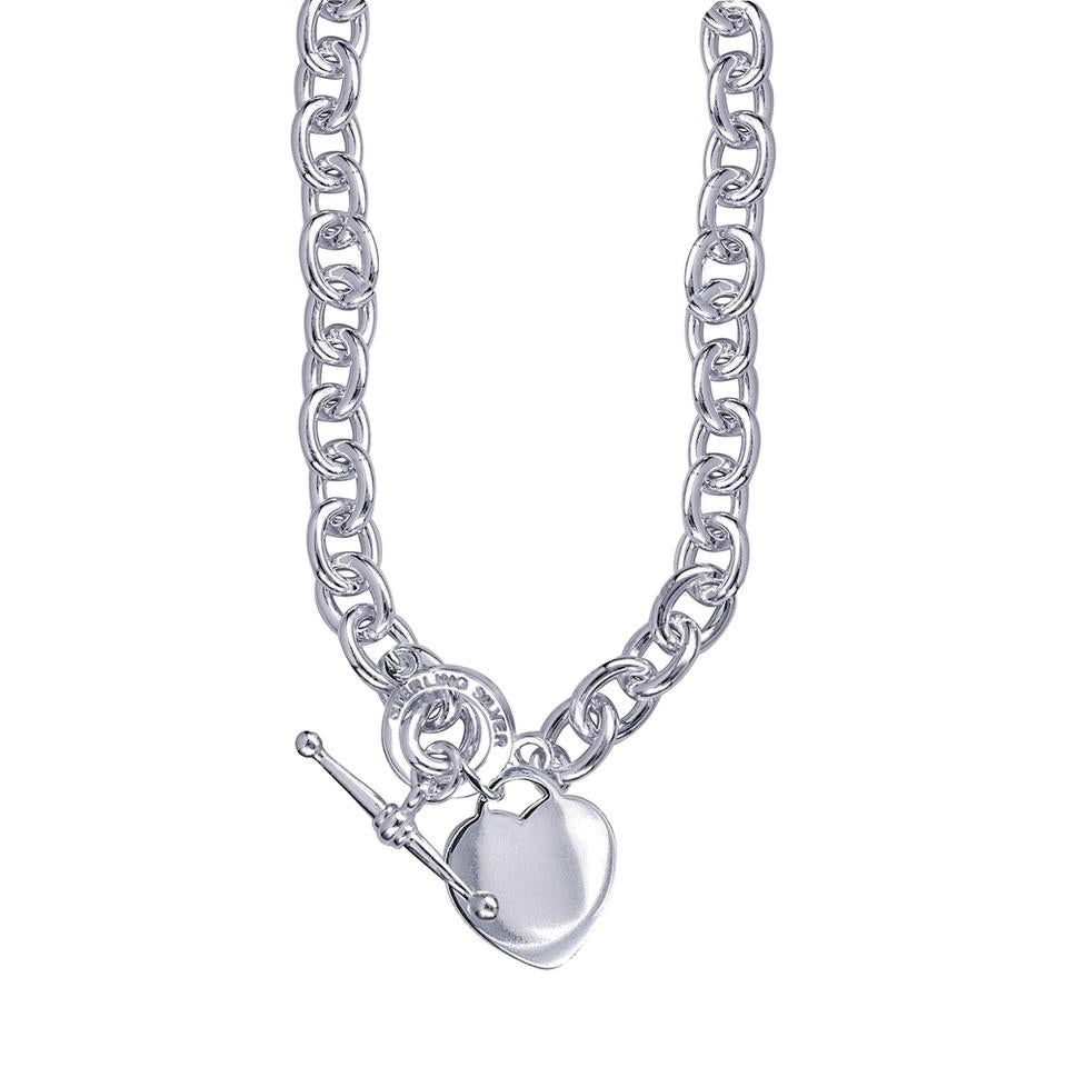 Solid Sterling Silver Cable 'Tiffany Style' Necklet