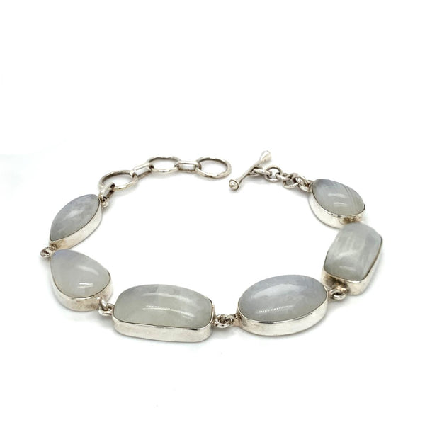 Sterling Silver Moonstone Gemstone Bracelet