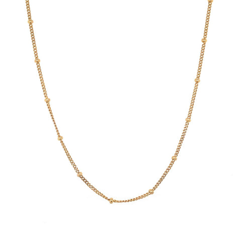  	9ct Yellow Gold Italian Diamond Cut Curb/Solid Ball Chain