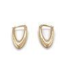 9ct Yellow Gold V Shape Hoop Earrings