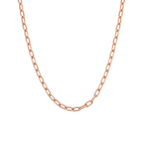 9ct Rose Gold Elongated Trace Chain