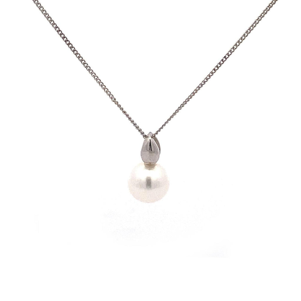 9ct White Gold Freshwater Pearl Necklet