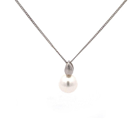 9ct White Gold Freshwater Pearl Necklet