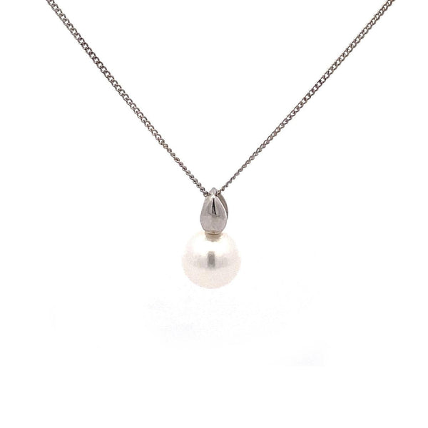 9ct White Gold Freshwater Pearl Necklet