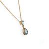 9ct Yellow Gold Blue Topaz Pendant