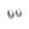 9ct White Gold Tapered Huggie Earrings