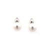  	9ct White Gold Freshwater Pearl Stud Earrings