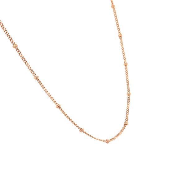 9ct Rose Gold Italian Diamond Cut Curb/Solid Ball Chain