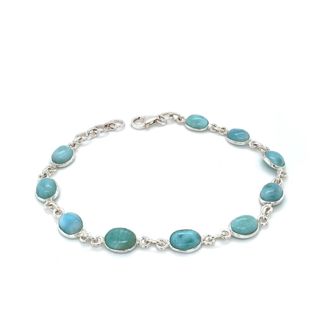 Sterling Silver Larimar Stone Bracelet