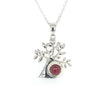  	Sterling Silver Garnet Tree of Life Pendant