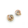 9ct Tri Tone Polished Open Knot Stud Earrings